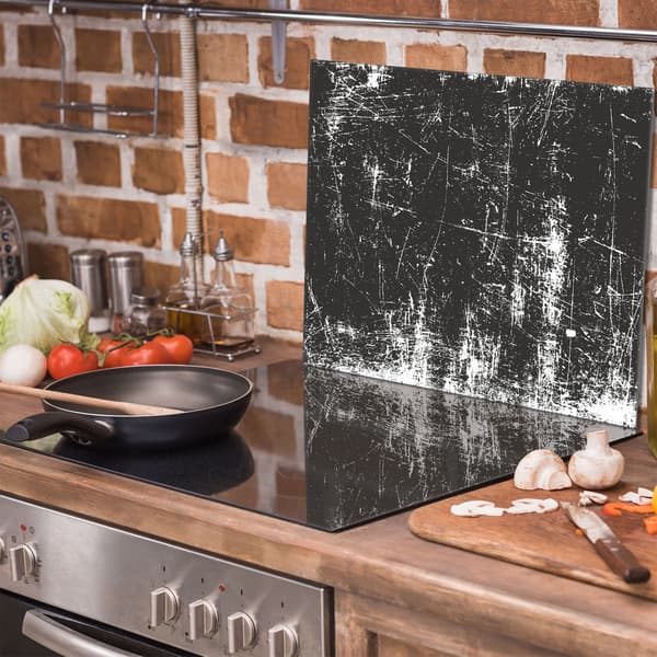 Glasbeskyttelsesplade til komfur 60x52 Grå