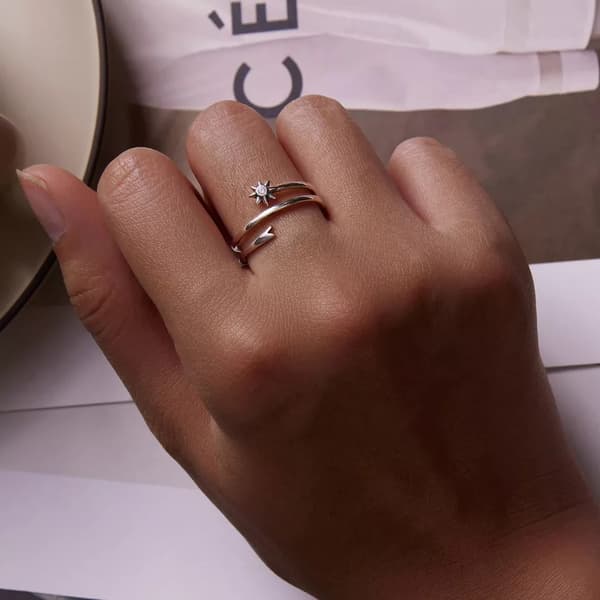 Meteor Silver Justerbar Ring S925