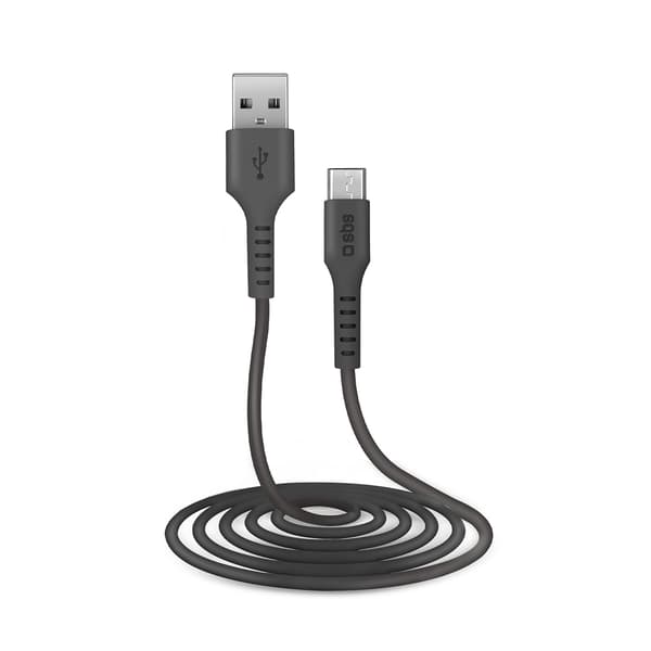 USB-A - Micro-USB 2m kabel - sort