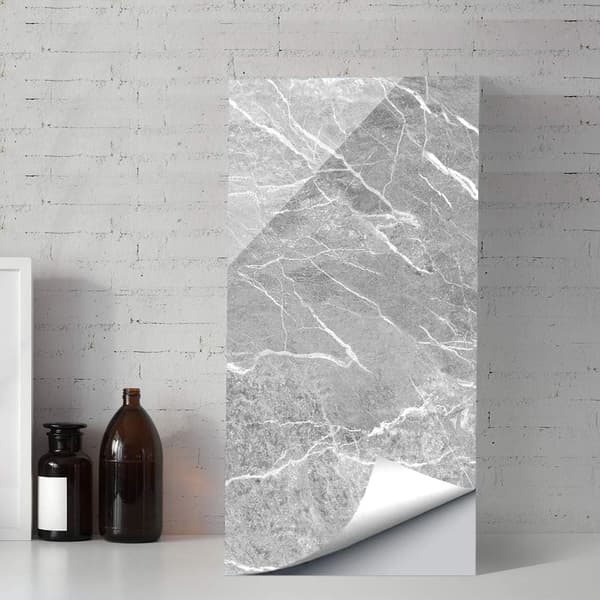 SELVKLÆBENDE MARMOR PVC LAMINATPANEL BLANK 80x40 cm panel8