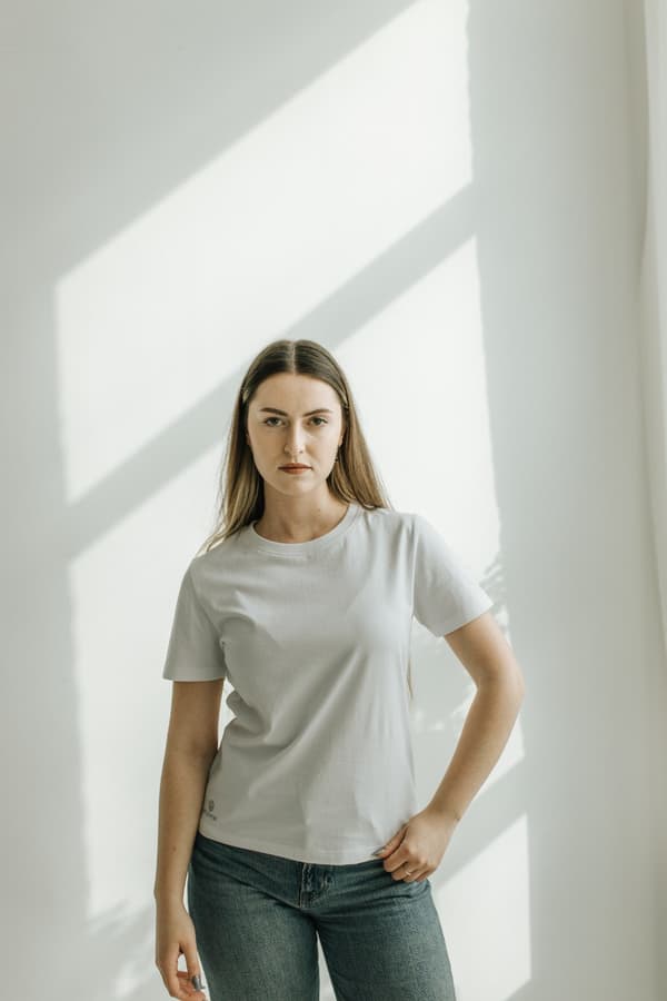BDTS-01 L COLD WHITE Dambomulls-T-shirt SIENNA