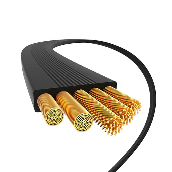 Udtrækkeligt USB-C-kabel 100W 2m - Sort