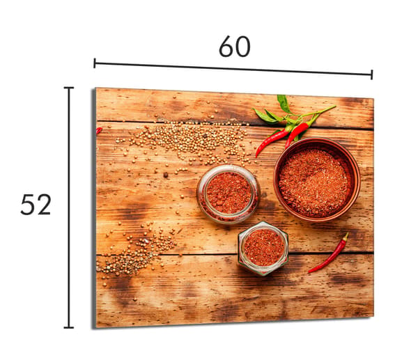 Glasbeskytter til komfur 60x52 Chilli