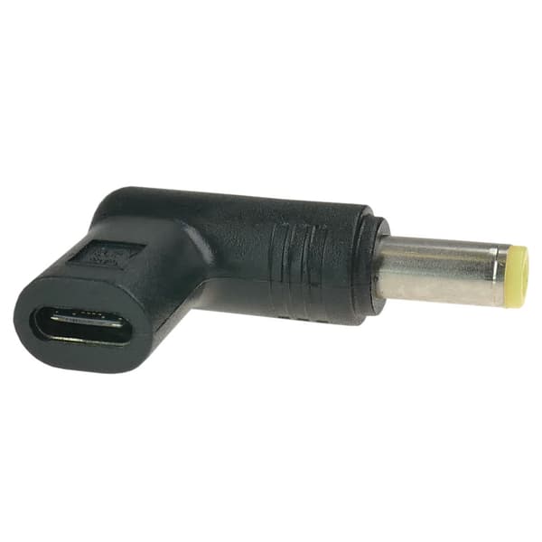 USB-C-adapter til strømforsyning af bærbar computer med 5,5x2,5 mm-stik