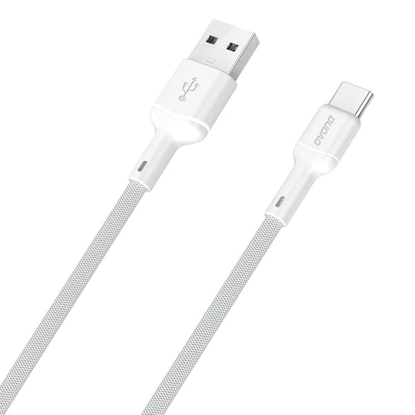 Kaapeli USB-A - USB-C 5A 1m - valkoinen