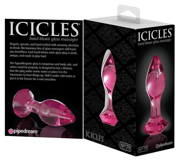 Icicles konformad analplugg i glas