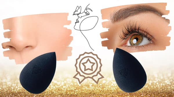 Sæt Professionel Makeup Svamp + Brynbørste