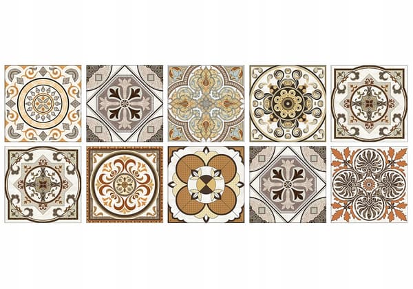 Selvhæftende PVC-patchwork-paneler, sæt om 10 tapeter 20x20cm ZM-06-010