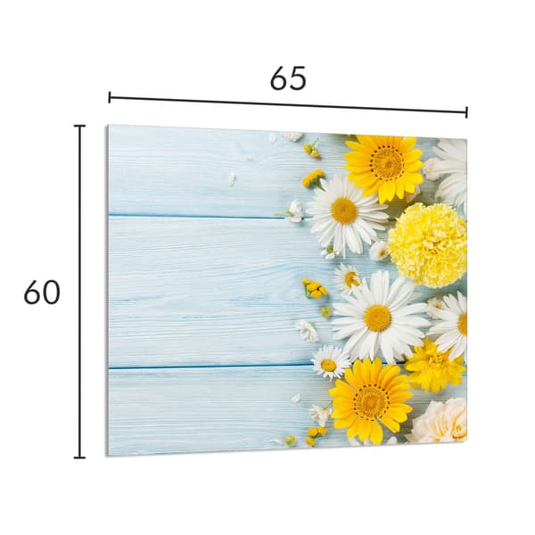 GLASPANEL FÖR KÖK 65x60 Kamomill