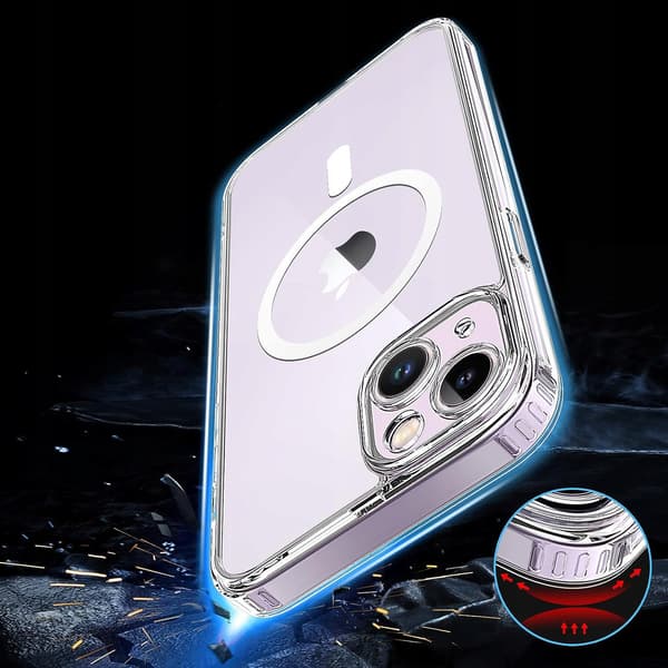 MAGNETISK ETUI TIL MAGSAFE TIL IPHONE 12 SHOCK ETUI + GLAS