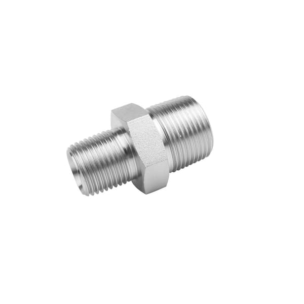 Lige forbindelse 1/2" NPT / 1/2 BSP galvaniseret stål