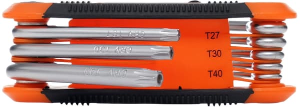 8-delte foldbare Torx unbrakonøgler | Kraft&Dele