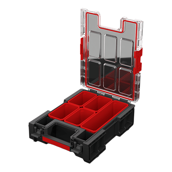 QBRICK SYSTEM ONE M Plus 2.0 organisator med låg, plastboks, 4 l