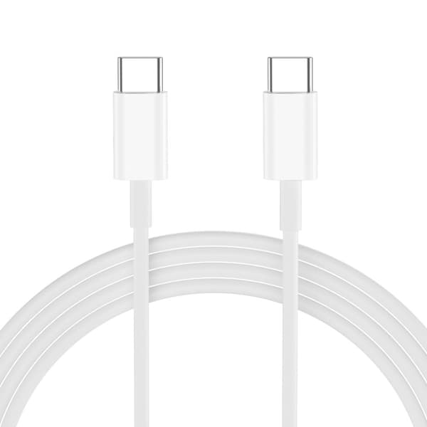 USB-C vægoplader med USB-C PD 20W kabel - Hvid