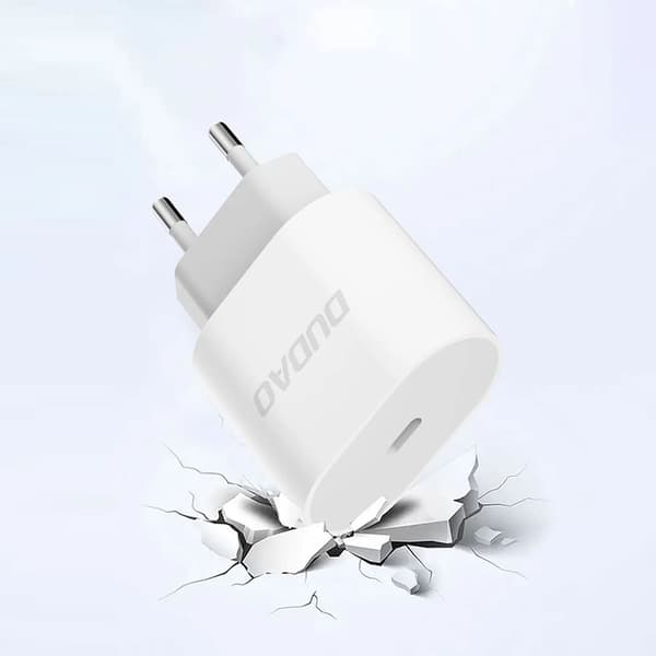A14EUC PD 20W USB-C Liten Väggladdare + USB-C Kabel - Vit