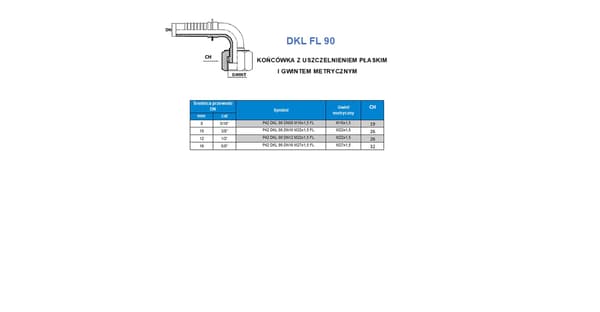DKL-FL 90°-ände DN13 M22x1.5