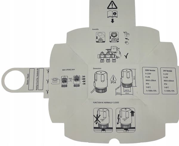 Termoelektrisk fördelningsregulator 230V IP54