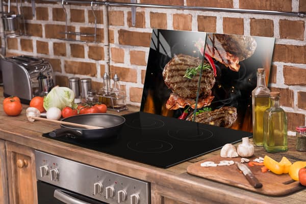 GLASSKYDDSPLÅT FÖR SPIS 85x52 GRILL