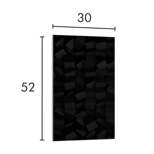 GLASSKÆREBRÆT 30x52 Sort