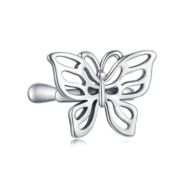 Pendiente de mariposa en plata 925
