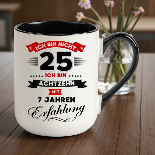 Rolig mugg, present till en 25-årsdag