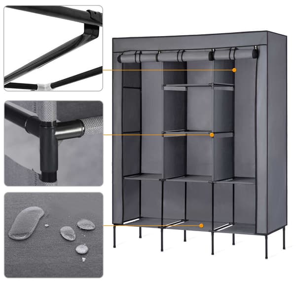 Massido tekstilgarderobe - grafit