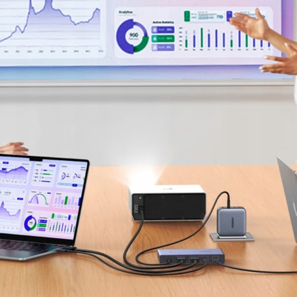 2 Computer 1 Skærm KVM Switch USB-C HDMI 4K 60Hz - Grå