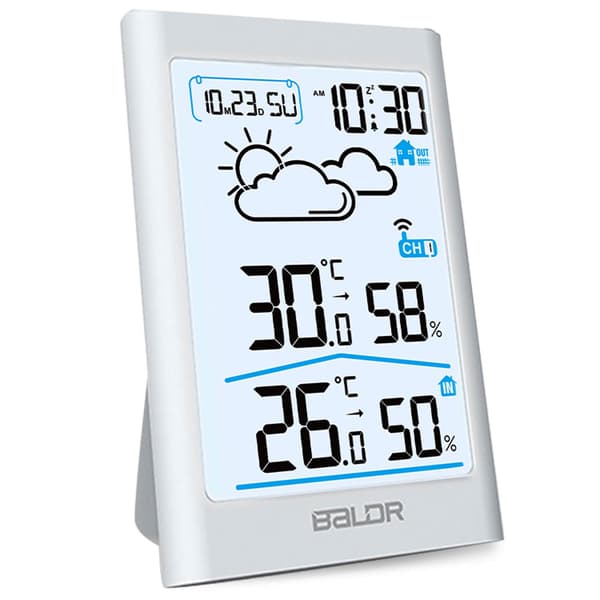 Väderstation med display BD-911 vit