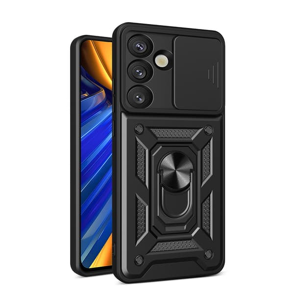 Samsung Galaxy S26 Plus Hybrid Armor Camshield-cover - Sort