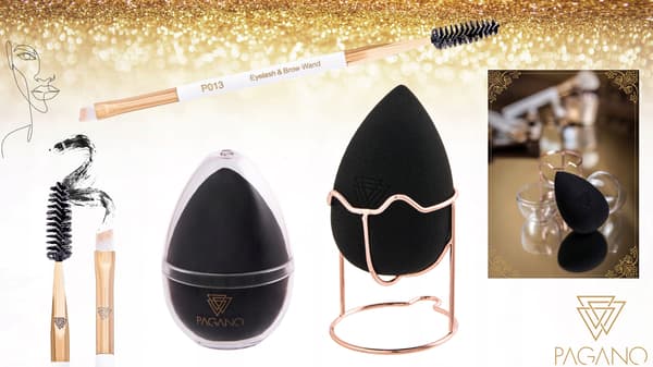 Sæt Professionel Makeup Svamp + Brynbørste