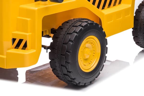 Sun Baby batteridrivet tips-dump fordon, gul CAT eldriven konstruktionsbil