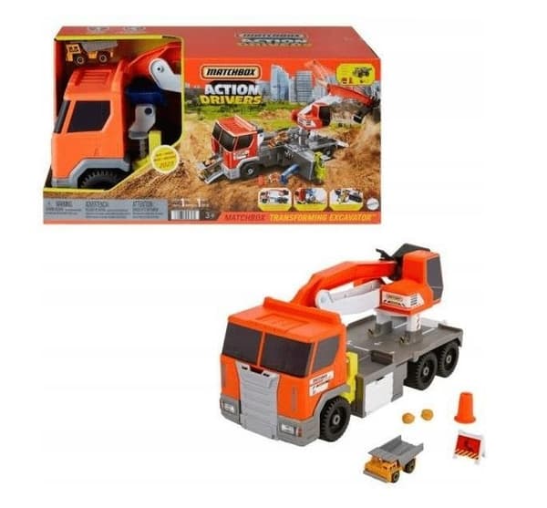Matchbox Action Drivers lastbilsgrävmaskin HPD64