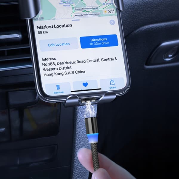 Koanni magnetisk kabel 150 cm för iPhone Micro USB Typ-C