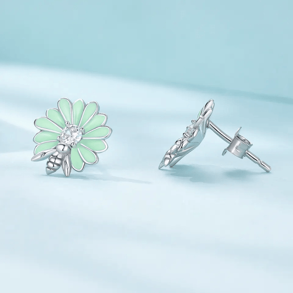 Pendientes de plata Pendientes de flores Pendientes de plata 925