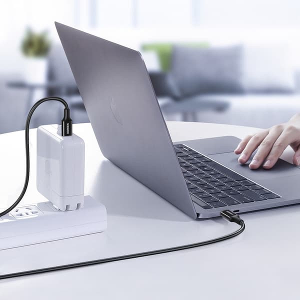 USB-C 5A hurtigopladerkabel PD QC 1m hvid