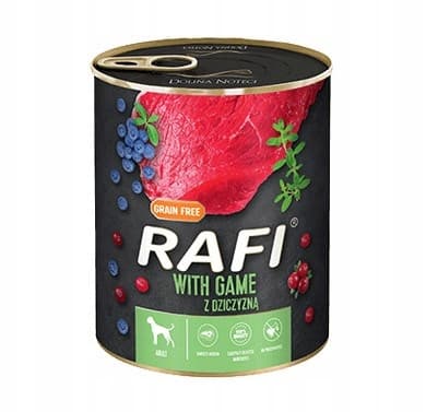 Rafi hundfoder med vilt 24x800g