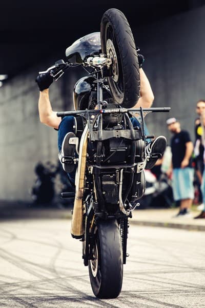 Baghjulslås med modbolt Harley Davidson Dyna Sportster Stunt