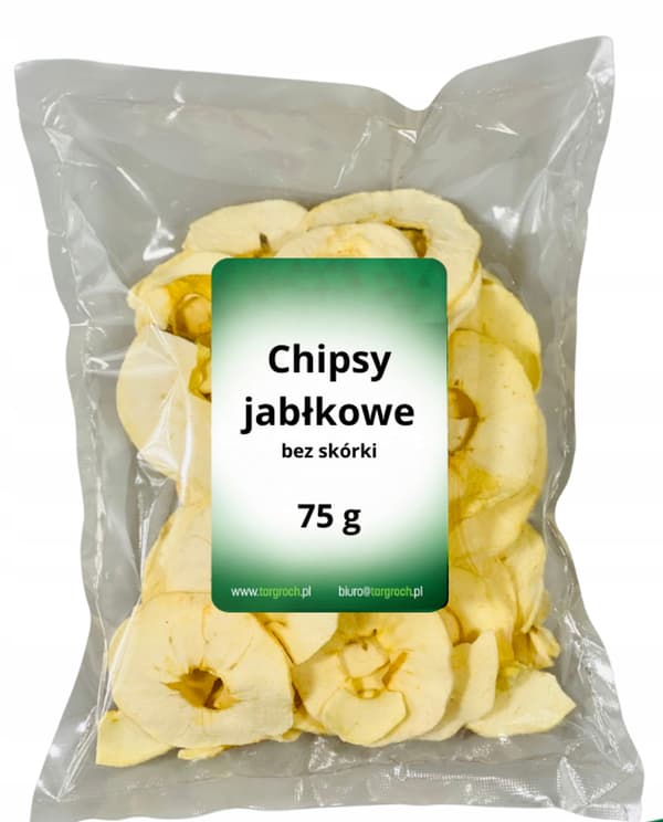 Targroch tørrede æbler uden skræl 75g æblechips