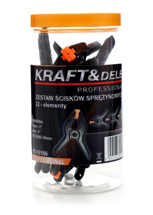 Set med 22 multifunktionella fjäderklämmor | Kraft&Dele