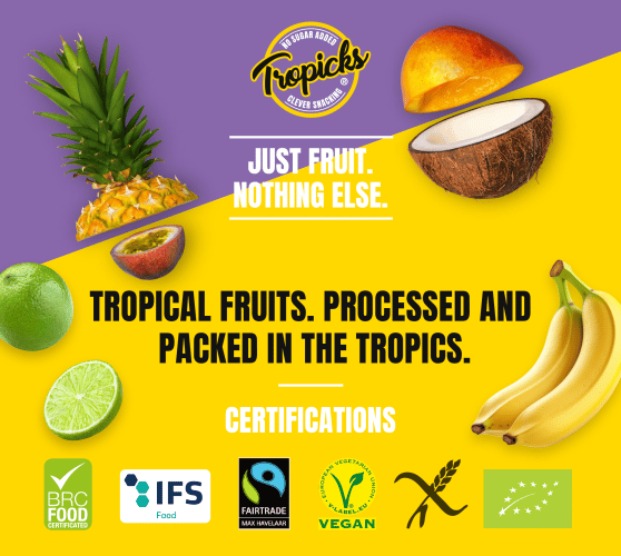 Tropicks kuivattu mangorulla, 27 g