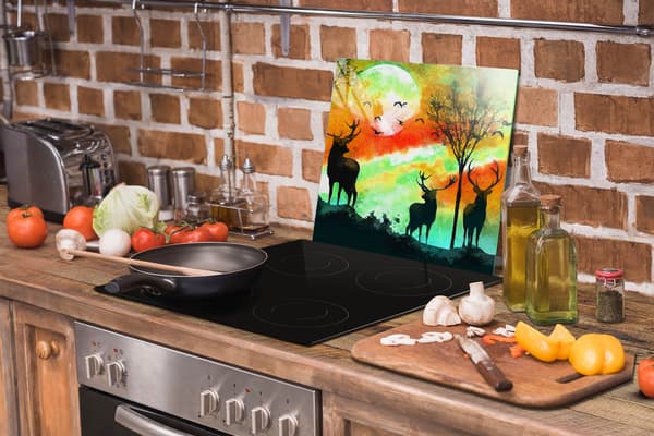 GLASBESKYTTELSESPLADE TIL KOMFUR 50x52 DEER