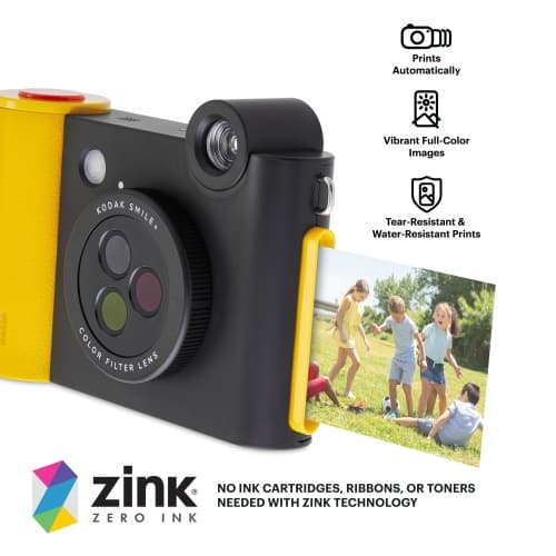 Kodak SMILE+ Instant Print-kamera, 2x3'', Sort