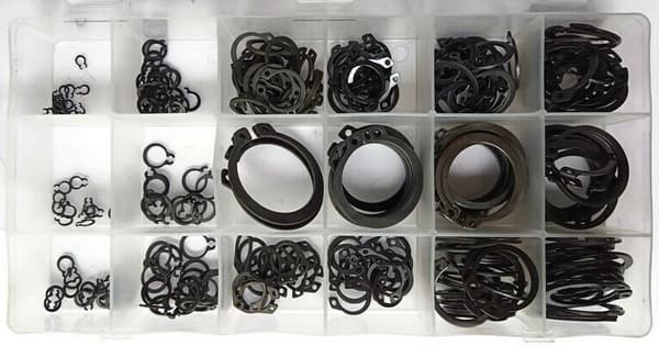 E-clips invändiga låsringar set med 300 silver