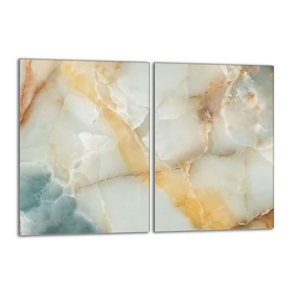 Glasskydd för spishäll 2x40x52 Marmor