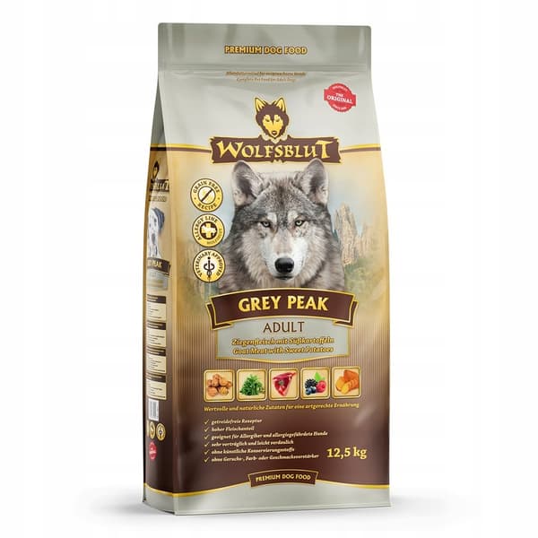 WOLFSBLUT Gray Peak torrfoder för vuxna hundar 12,5 kg