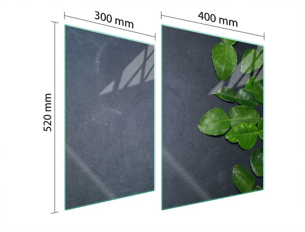 GLASSKYDDSPLÅT FÖR SPIS 70x52 SKIFFER