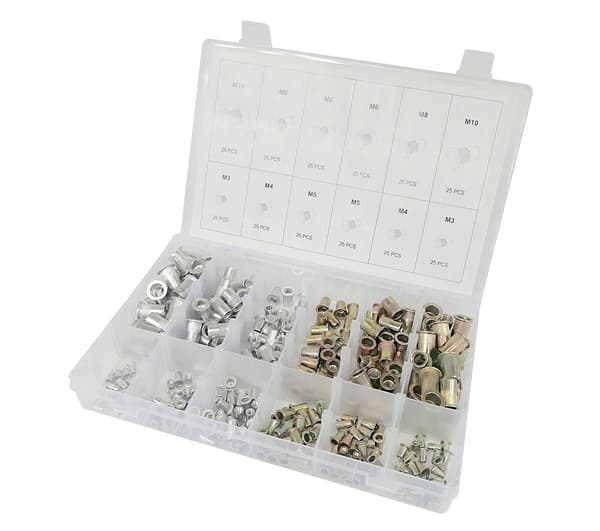 Nitmuttrar M3-M10 set med 300 delar Alu+Steel SilverTools