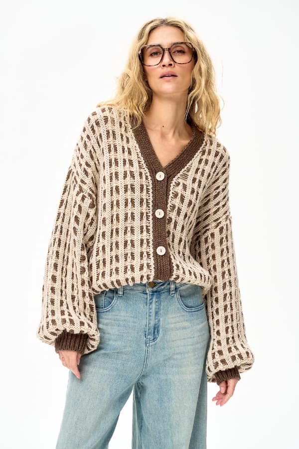 Maxes Dame Cardigan Mælkechokolade Universal