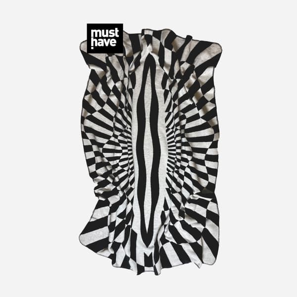 Bomuldstæppe OP-ART Kraft Kat
