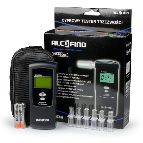 Elektrokemisk alkometer DA 8500E + mundstykker